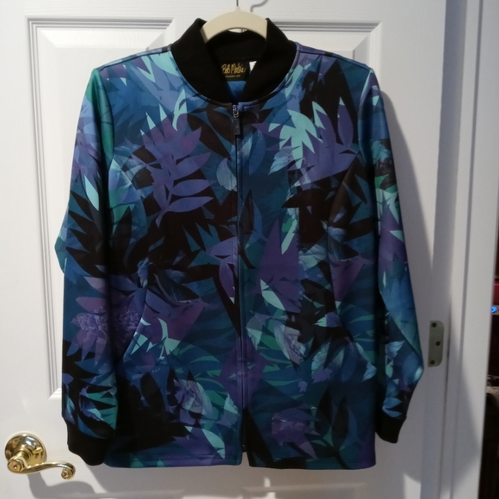 Bob Mackie Zippered Jacket Top